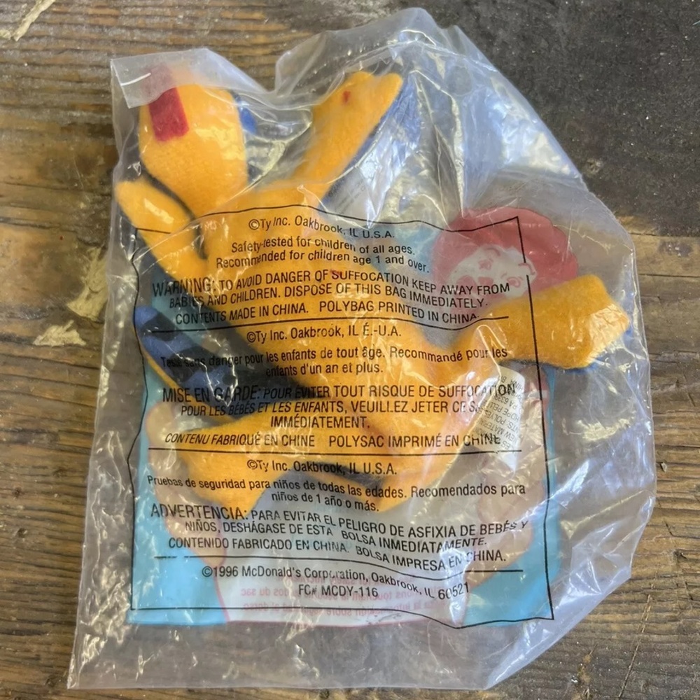 McDonald’s Happy Meal Toy #10 Lizz Teenie Beanie Babies Toy Animal 1996 Vintage - Picture 3 of 3